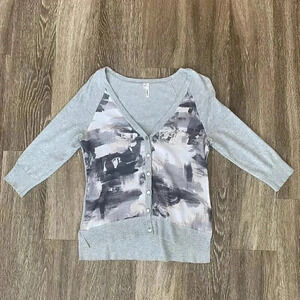Womens Studio Y Grey Printed Cardigan - S